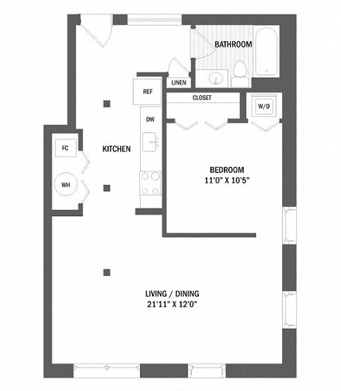Floor plan at Jack Flats by Windsor, Massachusetts, 02176